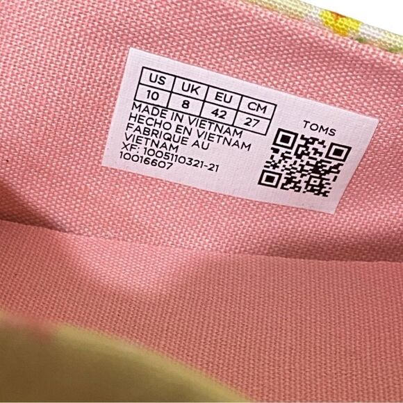 🍍 Summer Fruits TOMS Alpargata OrthoLite Lemonade Pineapple Paradise Print Shoes - Picture 9 of 10